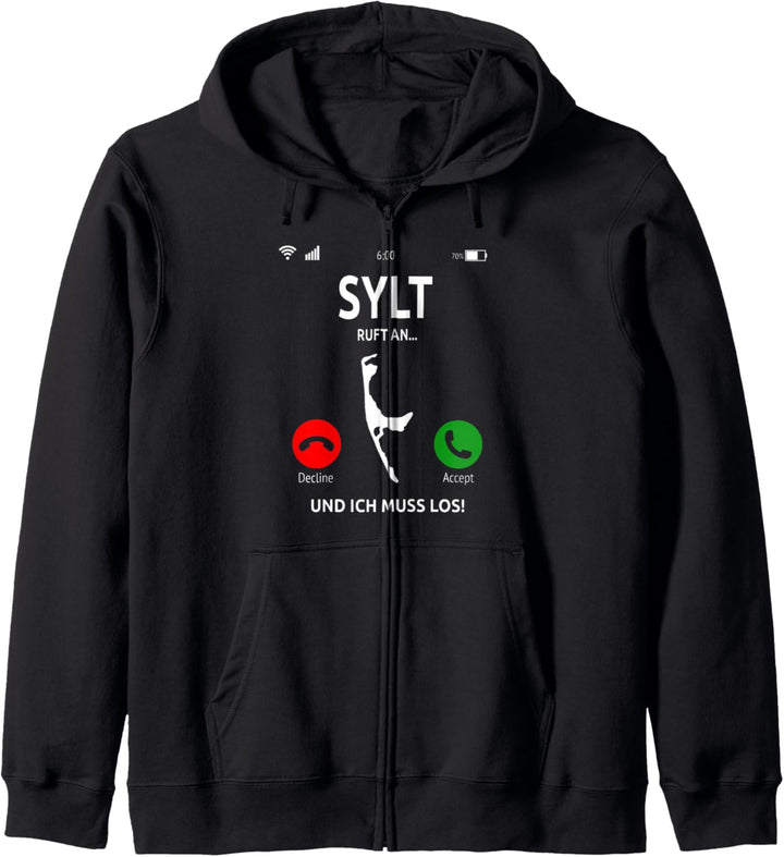 Sylt Ruft An Design Sylter Insel Urlaub Nordsee Kapuzenjacke