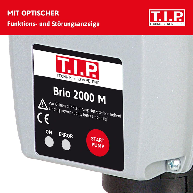 T.I.P. Hauswasserautomat Edelstahl (4.250 l/h Fördermenge, 44 m Förderhöhe, 4,4 bar Druck, 900 W, El