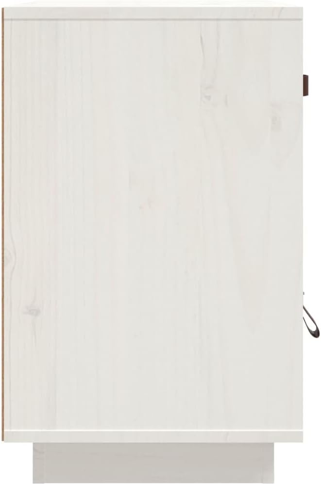 FIRBNUS Bedside Table Nachtkonsole Beistelltisch mit Stauraum Night Stand Nachttische 2er Set Weiss