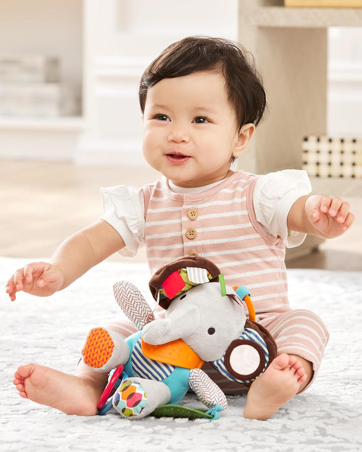 Skip Hop Bandana Buddies Aktivitätsspielzeug, Plüschtier für Babys und Kinder, mehrfarbig, Elefant E