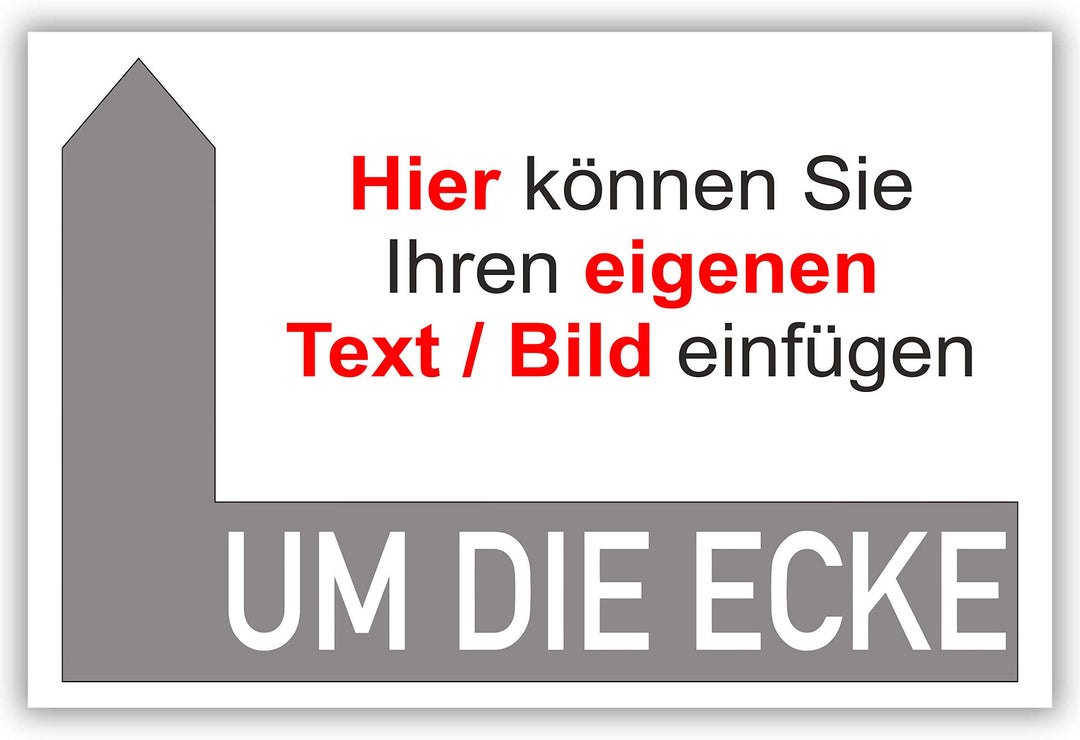 SCHILDER HIMMEL anpassbares Wegweiser Restaurant Schild A4 Alu-Verbund mit Schrauben, Eingang links