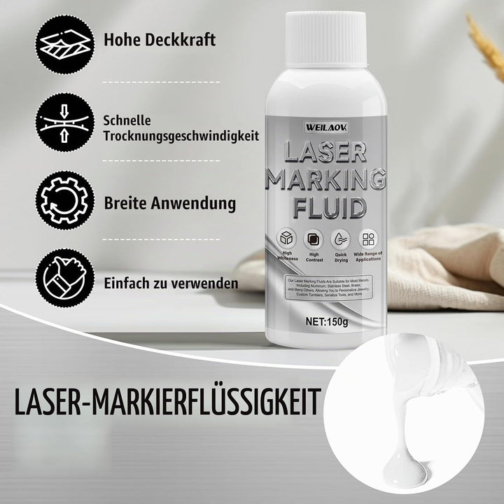 LasermarkierungsflüSsigkeit, Laser Markierungsspray für Metallmarkierung, Schnelltrocknend Lasermark