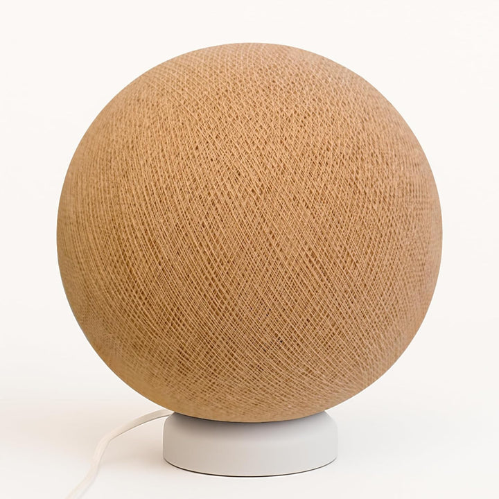CREATIVECOTTON LED handgearbeitete Stehleuchte mit Lampenschirm aus Baumwolle (Beige, 25 cm) Beige 2