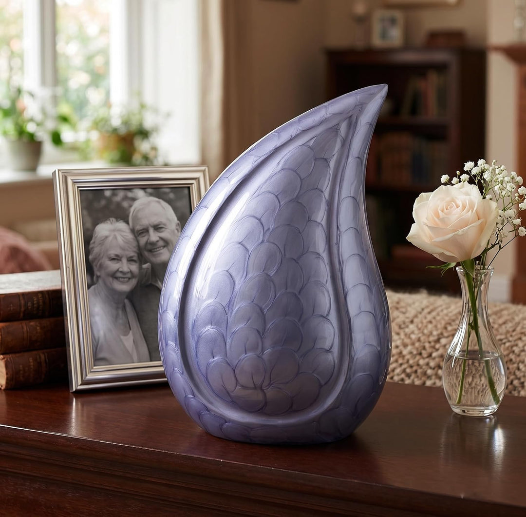 eSplanade Teardrop Urne Memorial Container Jar Pot | Feuerbestattungsurnen | Urnen aus Metall | Best