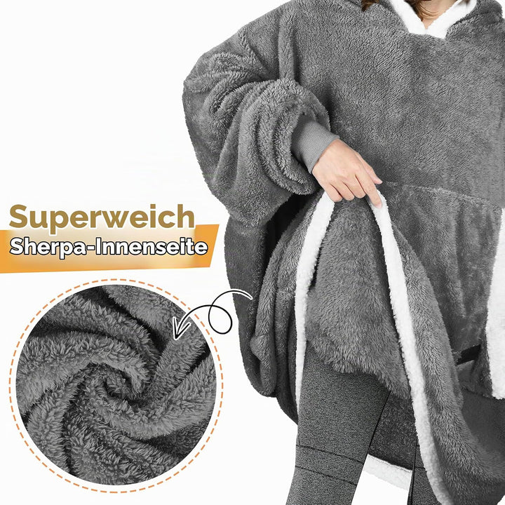 Catalonia Classy Decke mit Ärmel Oversize Hoodie Kuscheldecke-Kuscheldecke Zum Anziehen mit Ärmeln u