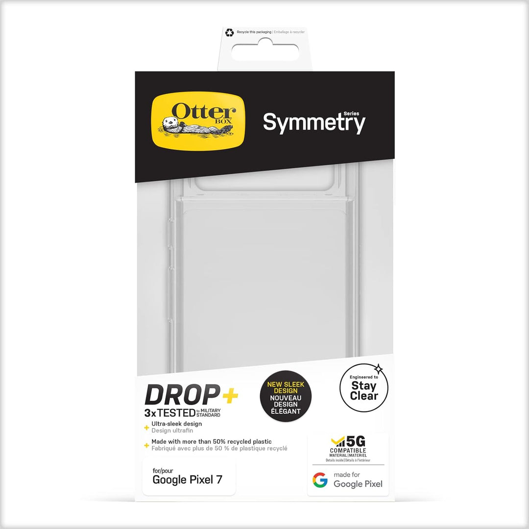OtterBox Symmetry Clear Hülle für Google Pixel 7, sturzsicher, schützende Hülle, 3x getestet nach Mi