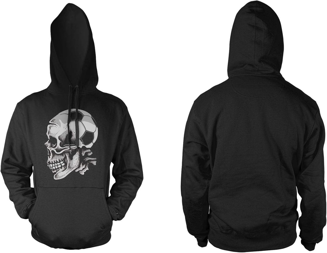 Sport Skull Fussball Männer und Herren Kapuzenpullover | Sport Totenkopf, S