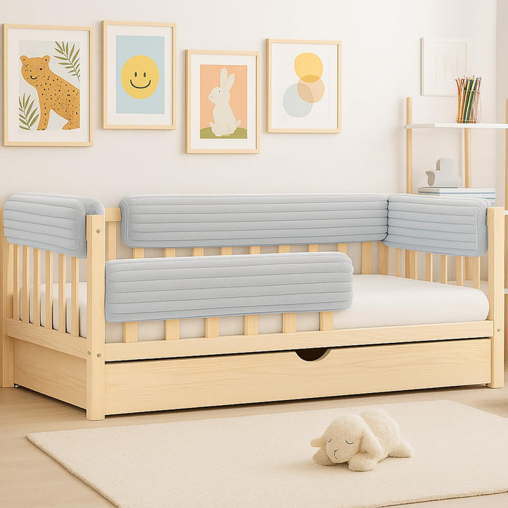 Bettkantenschutz für Kinderbetten Kissen für bettumrandung Rausfallschutz Abdeckung Kantenschutz für