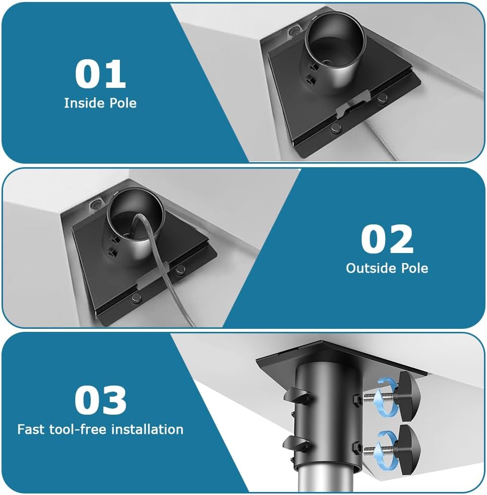 Starlink Halterung, 25-53mm Starlink Gen 3 Halterung, Starlink Rohr Adapter, Starlink Gen 3 Rohradap