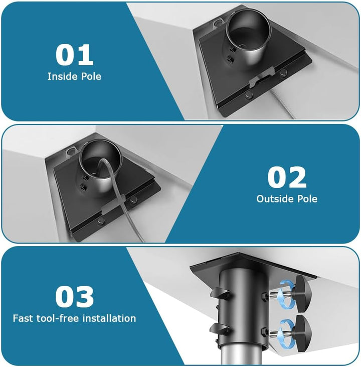 Starlink Halterung, 25-53mm Starlink Gen 3 Halterung, Starlink Rohr Adapter, Starlink Gen 3 Rohradap