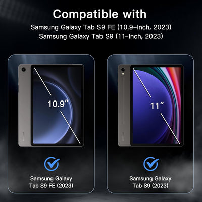 JETech Drehbare Hülle für Samsung Galaxy Tab S9 FE 10,9 Zoll / S9 11 Zoll 2023 mit S Pen Halter, 360