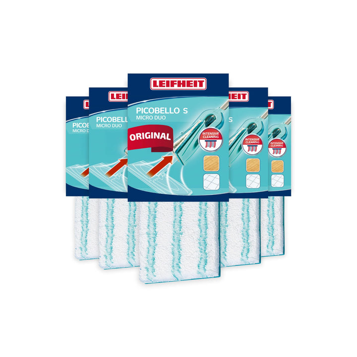 Leifheit Original Wischpad Picobello S Micro Duo Wischbezug für Glatte Böden, Wischer Bezug aus Mikr
