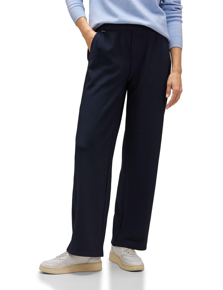 Street One Damen Hose Straight und High 40W / 30L Deep Blue, 40W / 30L Deep Blue