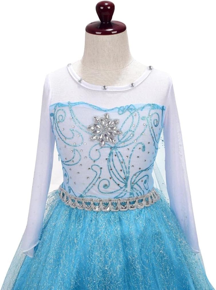Lito Angels Prinzessin Kleid mit Schleppe und Accessoires für Kinder Mädchen, Kostüm Verkleidung Lan