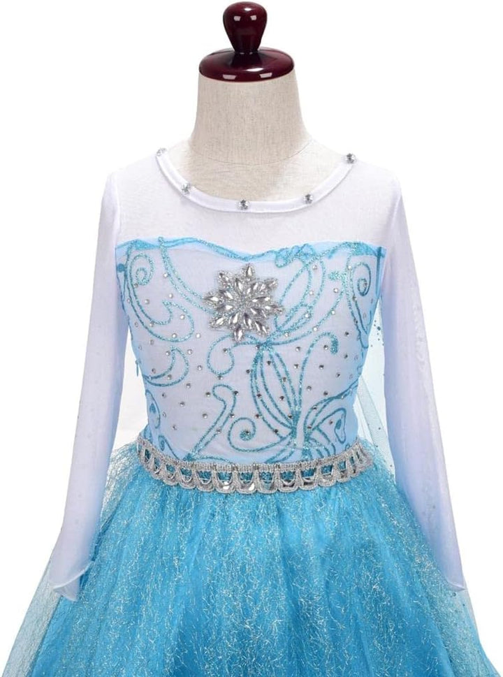 Lito Angels Prinzessin Kleid mit Schleppe und Accessoires für Kinder Mädchen, Kostüm Verkleidung Lan