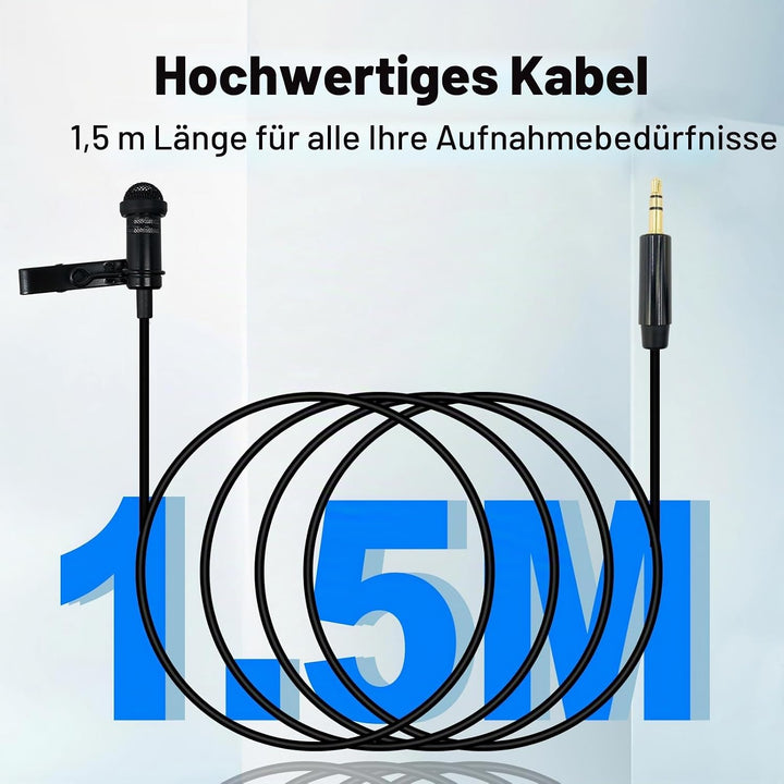2 Pack 3,5 mm Lavalier Mikrofon Kompatibel mit DJI kabellos Mic Transmitters für Rode kabellos GO II