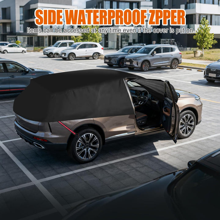 Halbgarage für Chery Jaecoo 7/J7 2024–2025, 420D Oxford, wasserdichte Autoabdeckung, Allwetterschutz