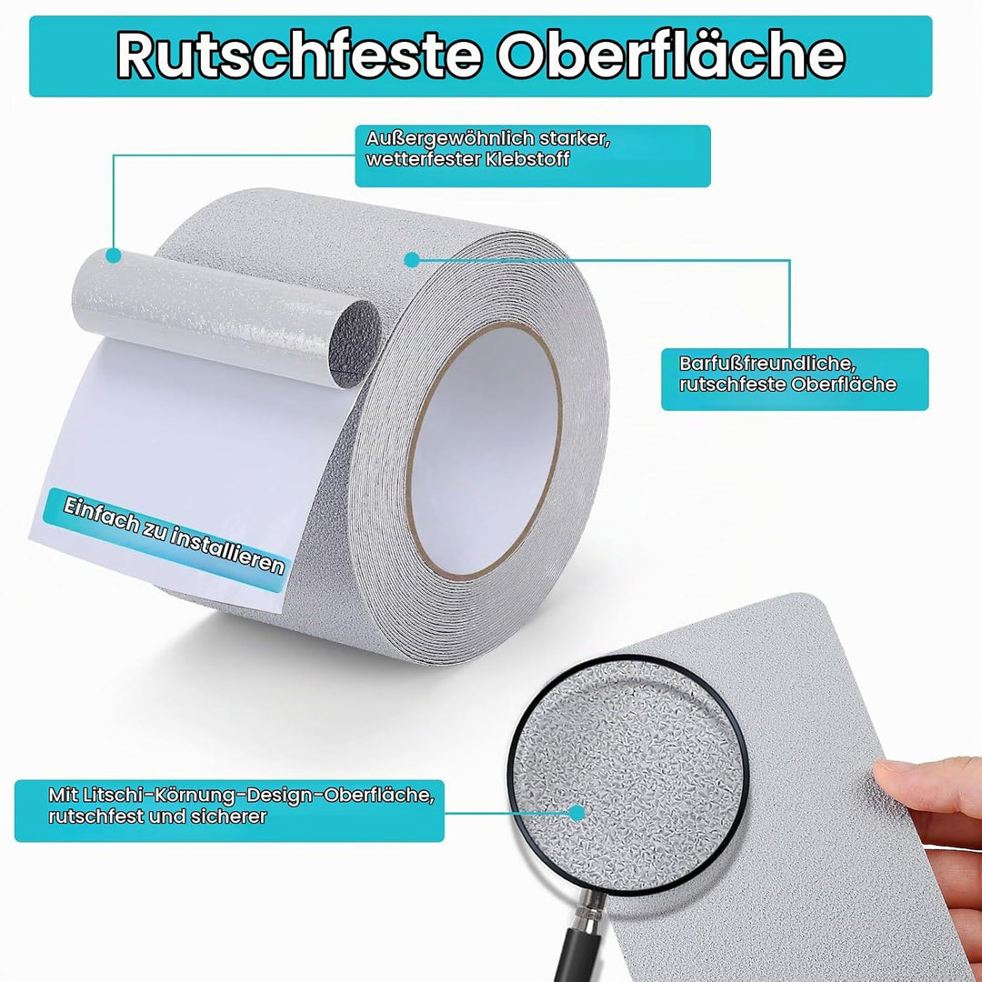 Antirutsch Klebeband Treppe, 10cm*10m, Antirutsch Band Streifen, Antirutschband Selbstklebend, Verhi