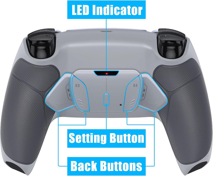 eXtremeRate Programmierbar RISE4 Remap Kit für ps5 Controller BDM-010/020,Remap Board&Rückplate Gehä