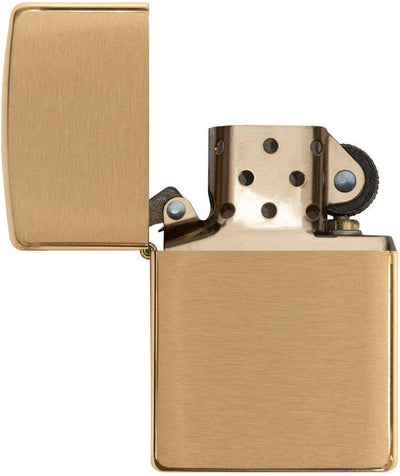 Zippo 168 Feuerzeug 60000850 Armor Case Brass Brushed Benzinfeuerzeug, Messing, Brass Brushed