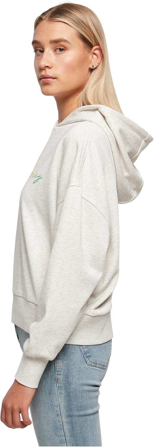 Urban Classics Damen Ladies Oversized Rainbow Hoody XS Lightgrey, XS Lightgrey