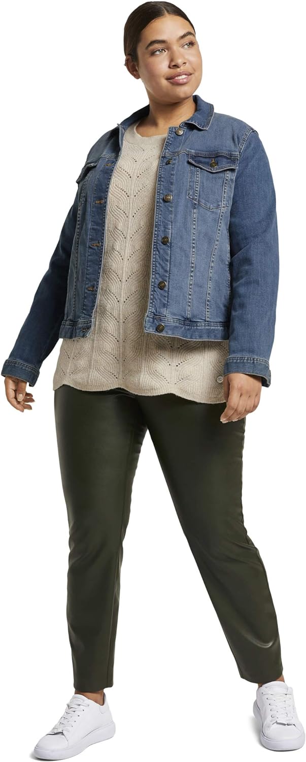 TOM TAILOR My True ME Damen Pullover & Strickjacken Pullover mit Zopfstrickmuster Sand Dune Melange,