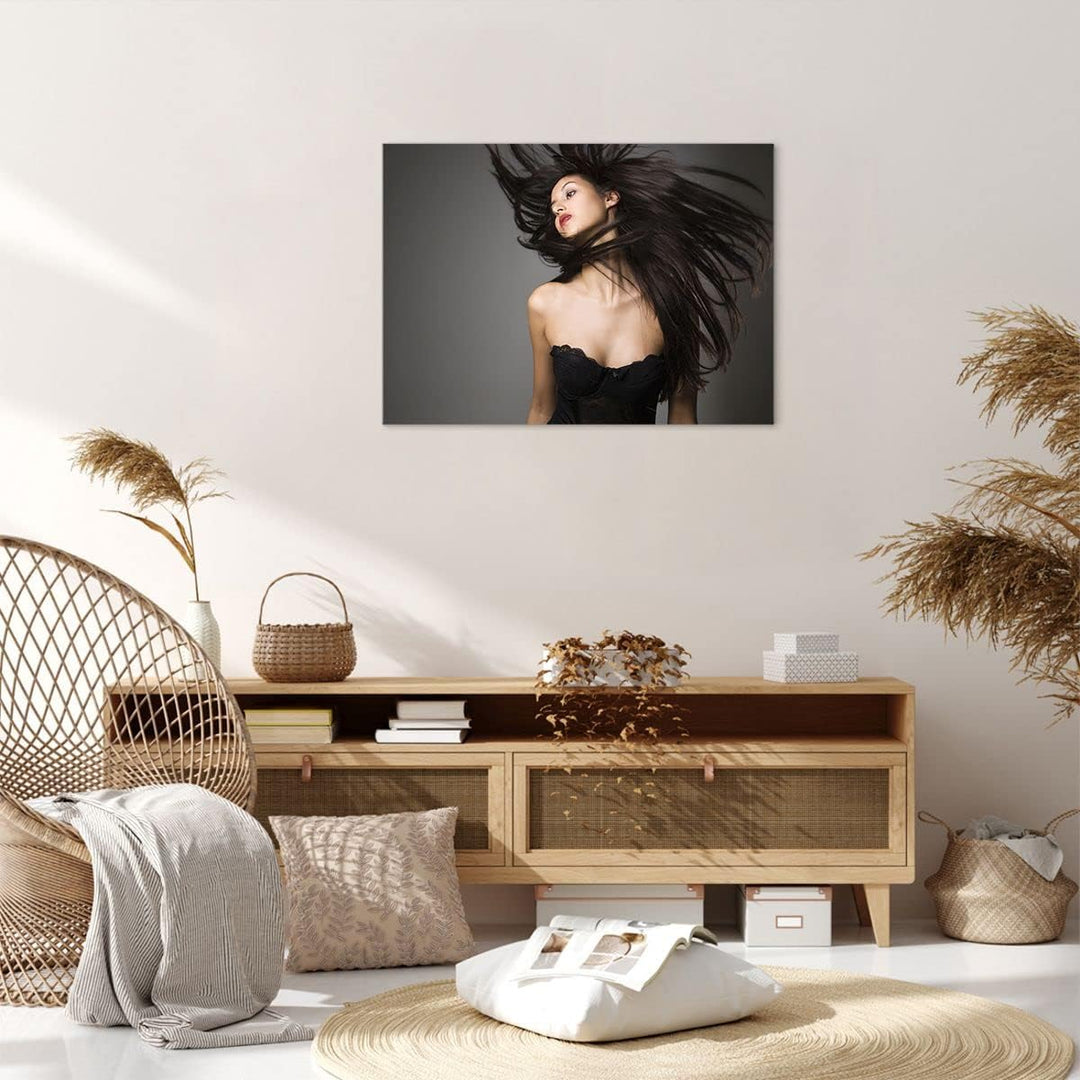 Bilder auf Leinwand Schönheit Mode Modell posieren Leinwandbild 70x50cm Wandbilder Dekoration Wohnzi