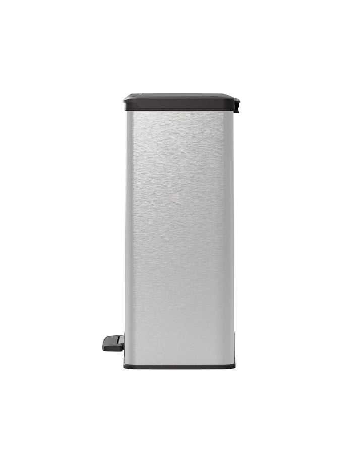 CURVER DECO BIN Mülleimer, Kunststoff, Silber metallic, 65L, Silber metallic