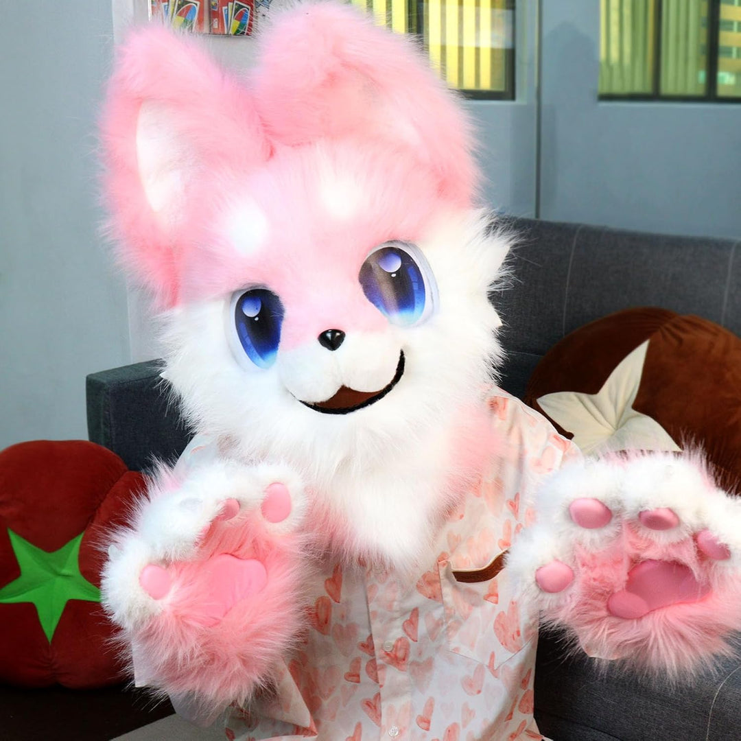 Tier Vollkopf Hund Maske Fursuit Therian Plüsch Realistische Masken für Party Halloween Cosplay Kost