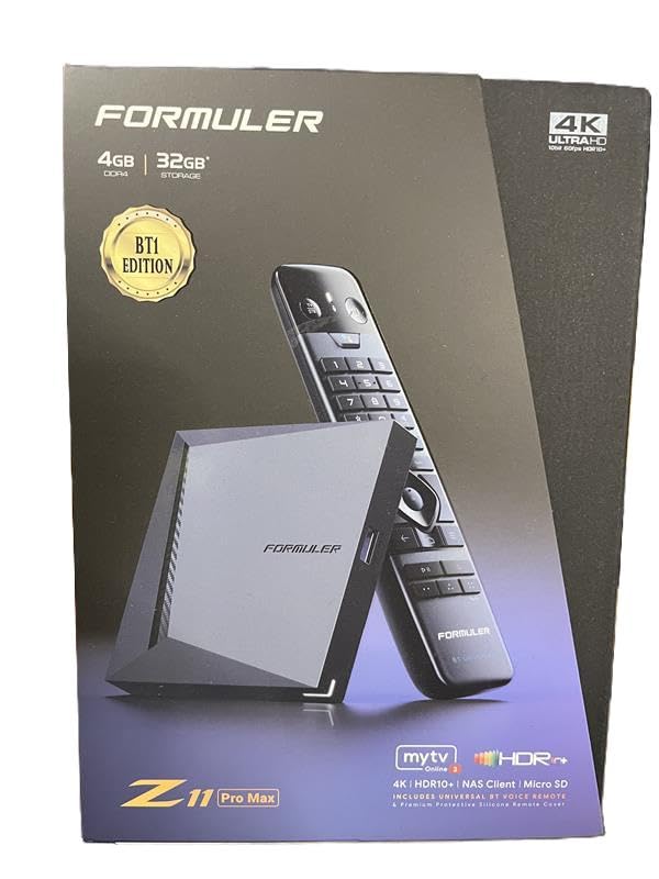 Formuler Z11 Pro Max 4K Android 11 OTT Streamer Multimedia 4GB RAM 32GB Flash WiFi 6th schwarz Singl