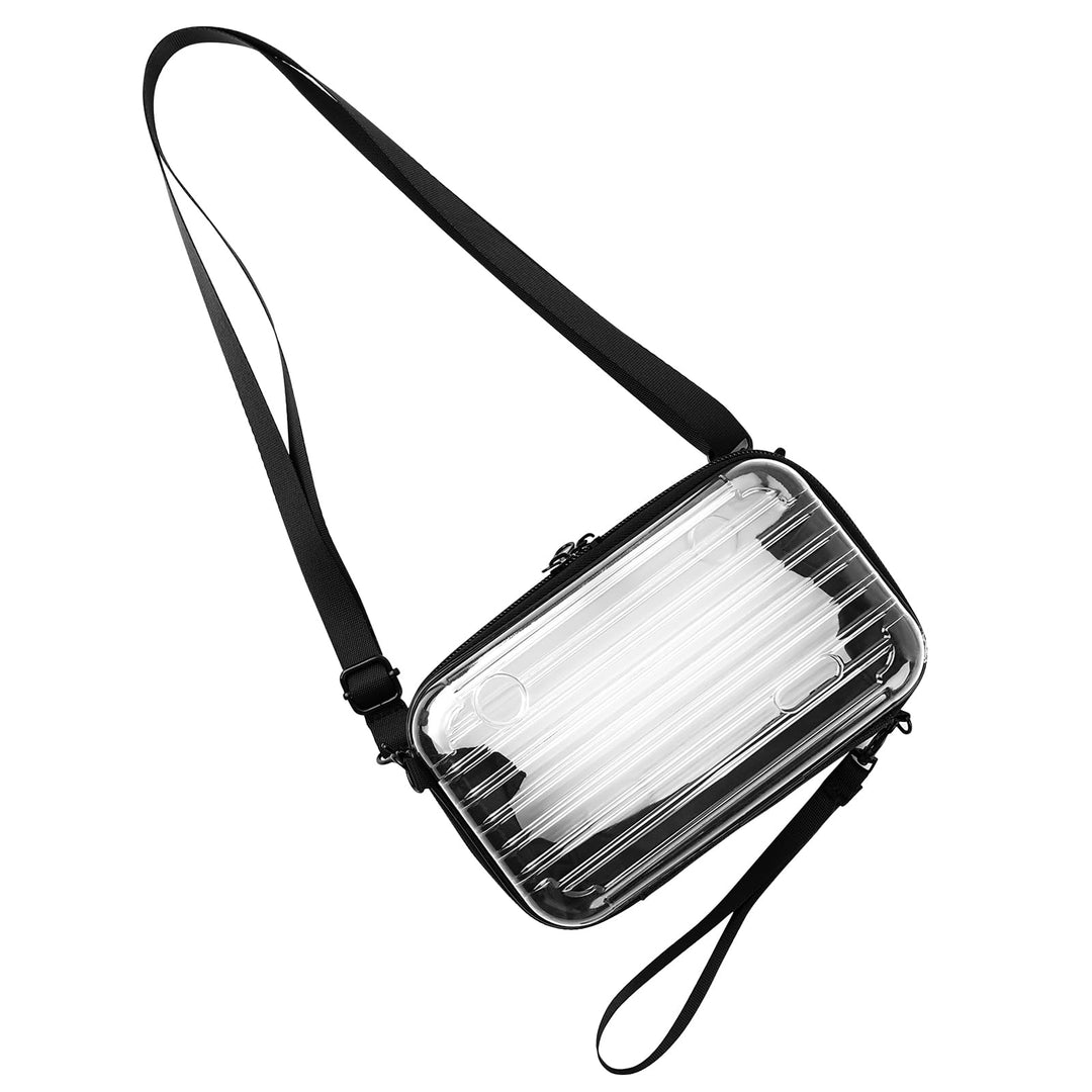 Mini Koffer Umhängetasche, Kleiner Koffertasche Handtasche Innentaschen Kosmetiktasche Hardcase mit