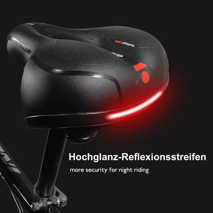Melko Fahrradsattel Gel Fahrradsitz Fahrrad Sattel mit Regenschutzhülle und Nachtreflexstreifen - ko