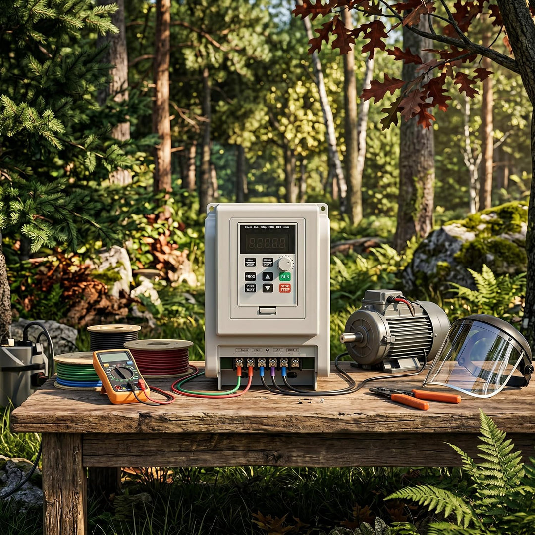 Fafeicy AT1-4000X Frequenzumrichter, 220 V Einphasen-4-kW-Frequenzumrichter, VFD-Drehzahlregler, für