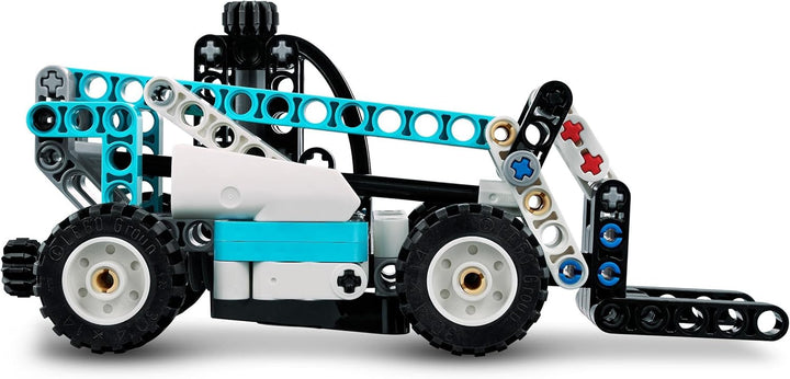 LEGO 42133 Technic 2-in-1 Teleskoplader Gabelstapler und Abschleppwagen Spielzeug, Baufahrzeug für J