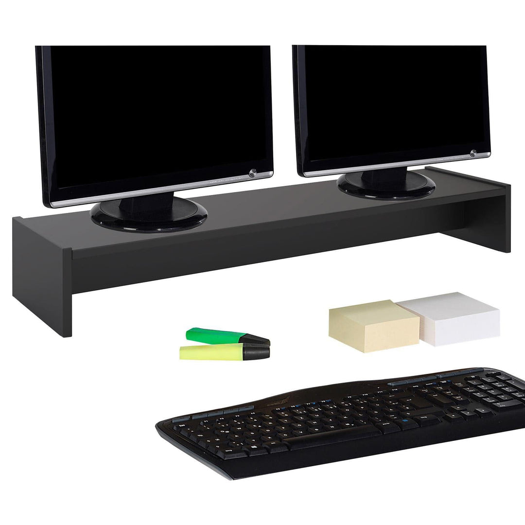CARO-Möbel Monitorständer Zoom für 2 Monitore Bildschirmerhöhung Schreibtischaufsatz Tischaufsatz 10