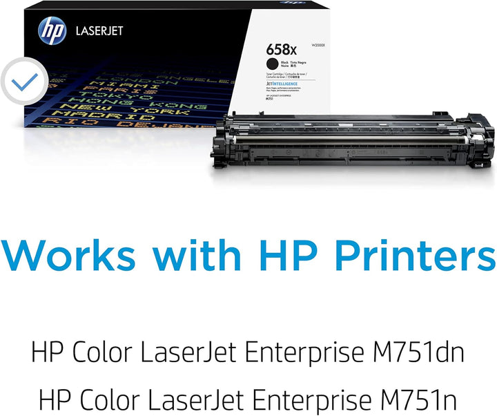 HP 658X (W2000X) Schwarz Original Toner mit hoher Reichweite für HP LaserJet Enterprise M751dn, XL S