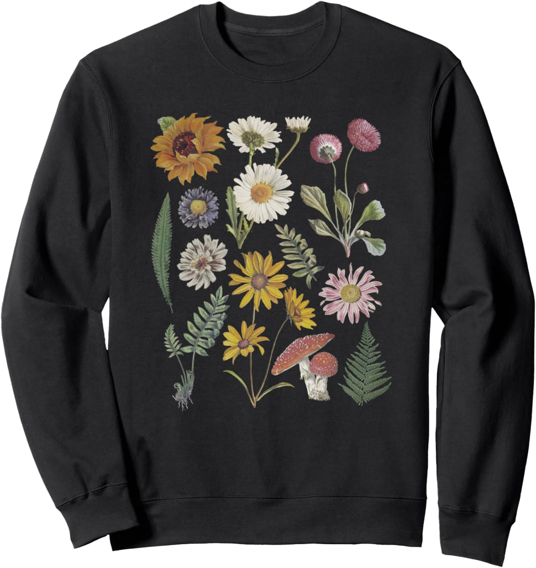 Pictures Of Many Types Of Flowers Sweatshirt