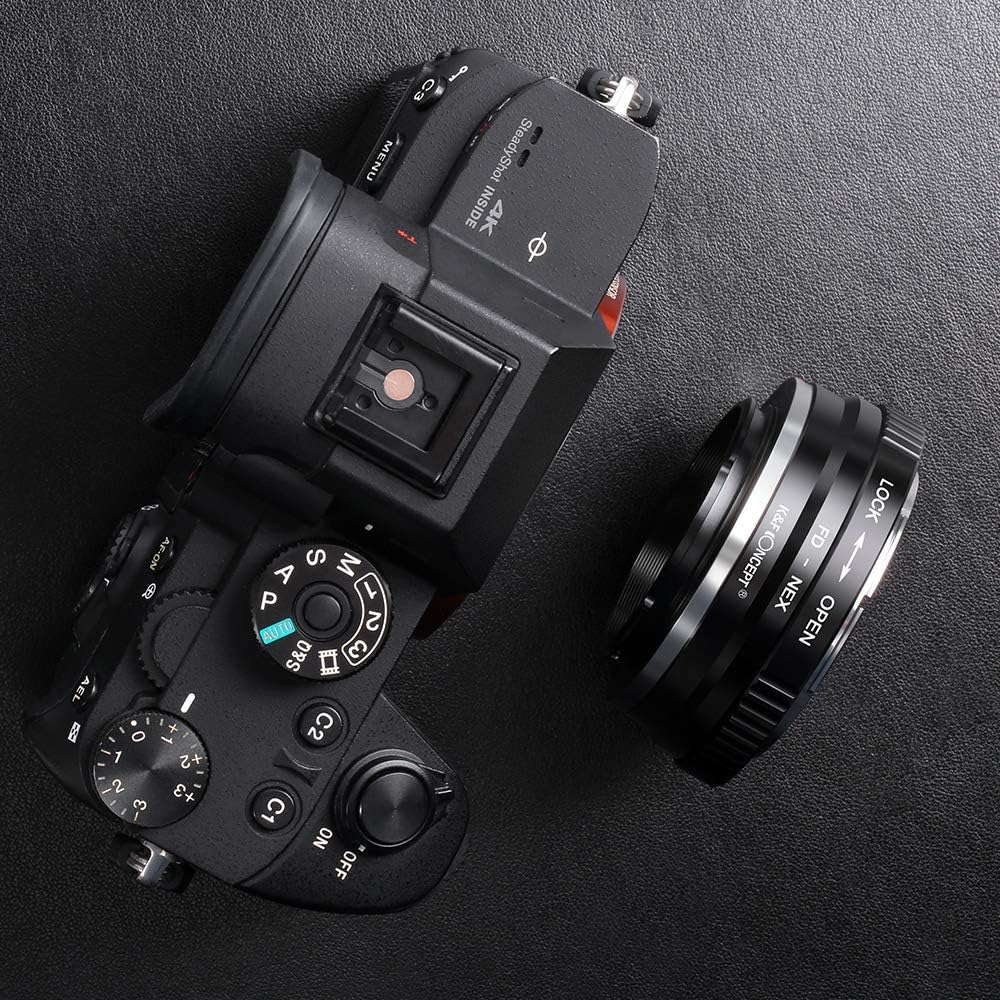K&F Concept FD-NEX Objektivadapter Canon FD Adapterring für Canon FD Objektiv auf Sony Alpha NEX E-M