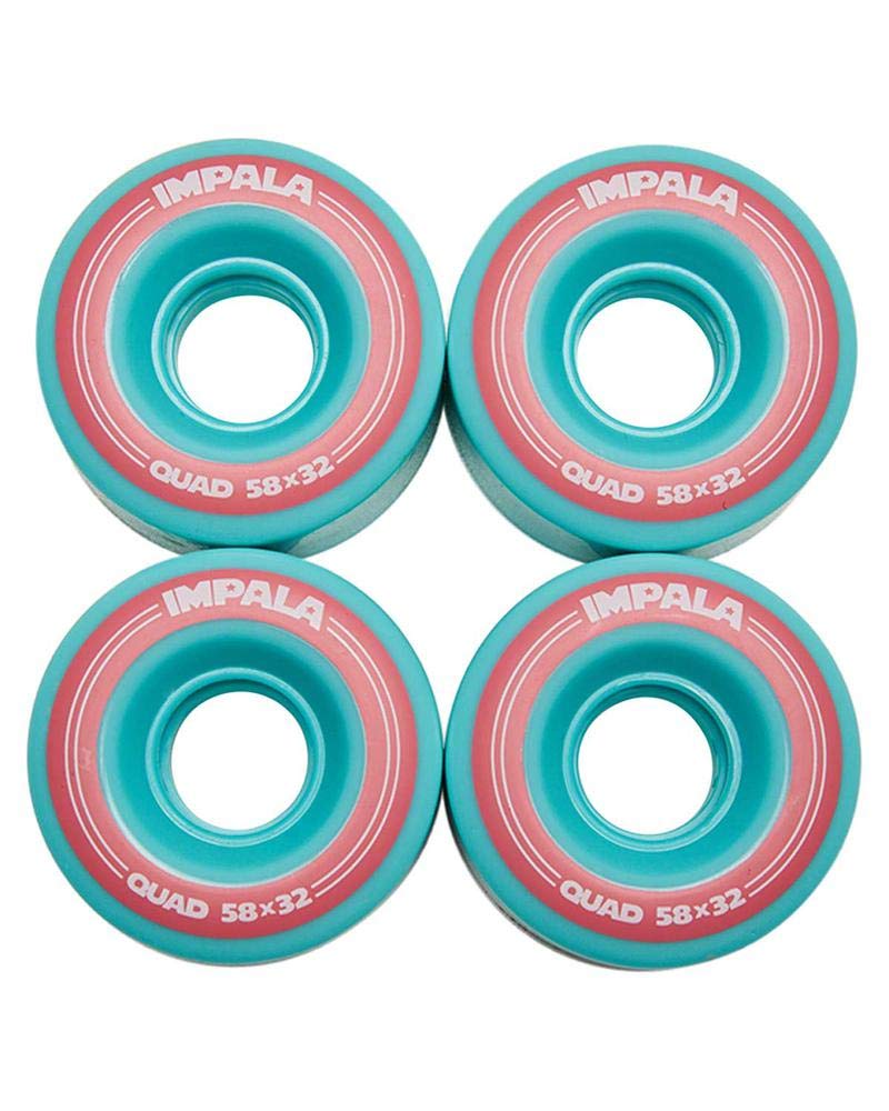 Impala Skate - Packung mit 4 Rollen für Rollschuhe 58 Aqua, 58 Aqua