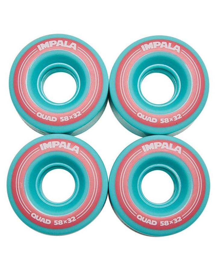 Impala Skate - Packung mit 4 Rollen für Rollschuhe 58 Aqua, 58 Aqua