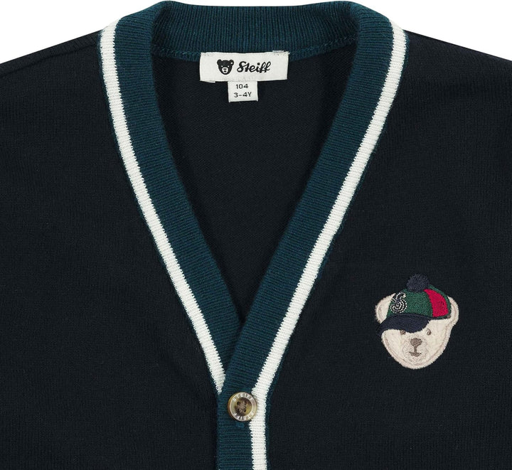 Steiff Jungen Strickjacke Weste (1er Pack) 116 Steiff Navy, 116 Steiff Navy