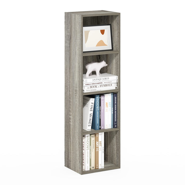 Furinno Pasir 4-Tier-Bücherregal mit offenem Regal, französischer Eiche Französische Eiche 23.7 x 30