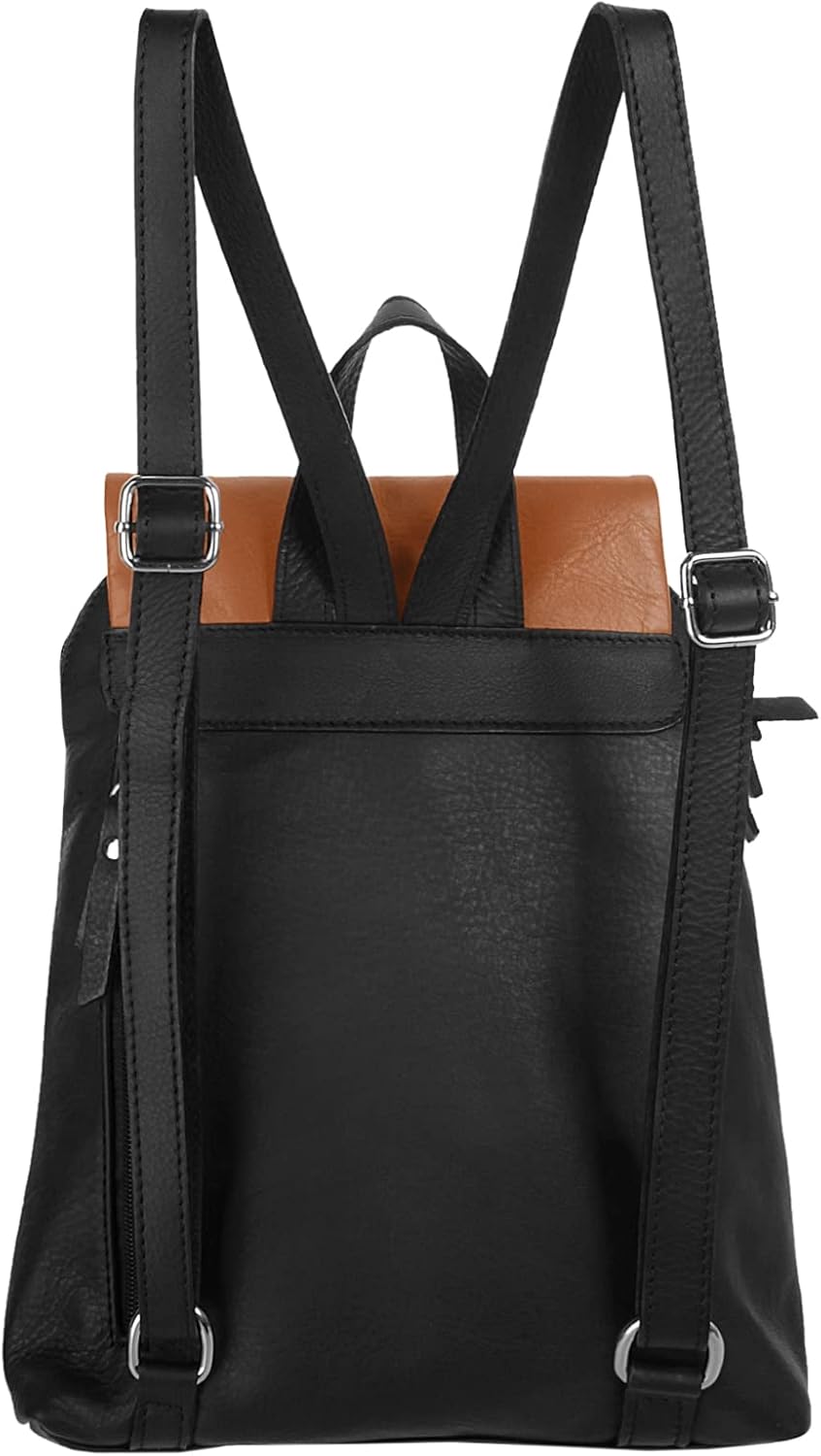 Cluty City-Rucksack Echt Leder Damen | | 020401 Cognac, Cognac