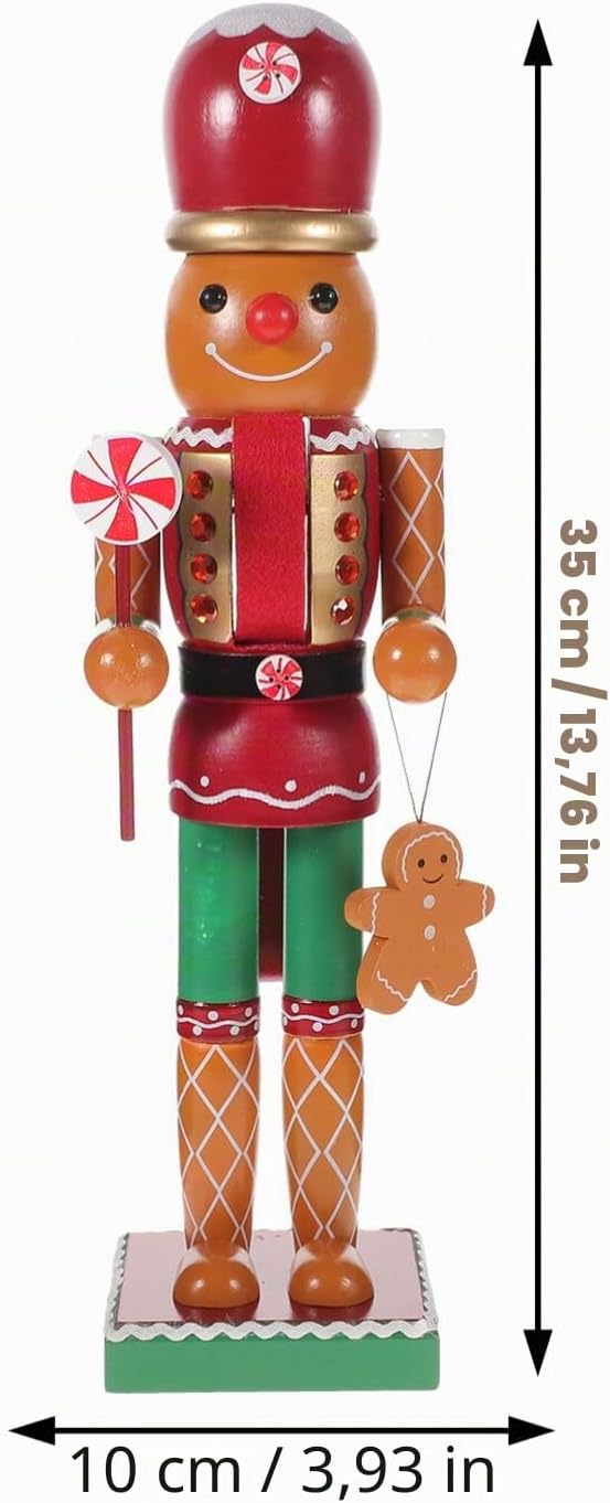 BESPORTBLE Weihnachts-Nussknacker Aus Holz Lebkuchenmann Handgefertigter Nussknacker Aus Holz Weihna