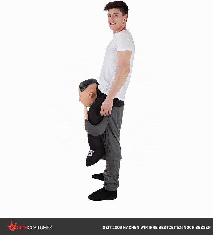 Morph Kim Jong Un Huckepack Kostüm für Erwachsene, Lustiges Faschingskostüm Damen Herren