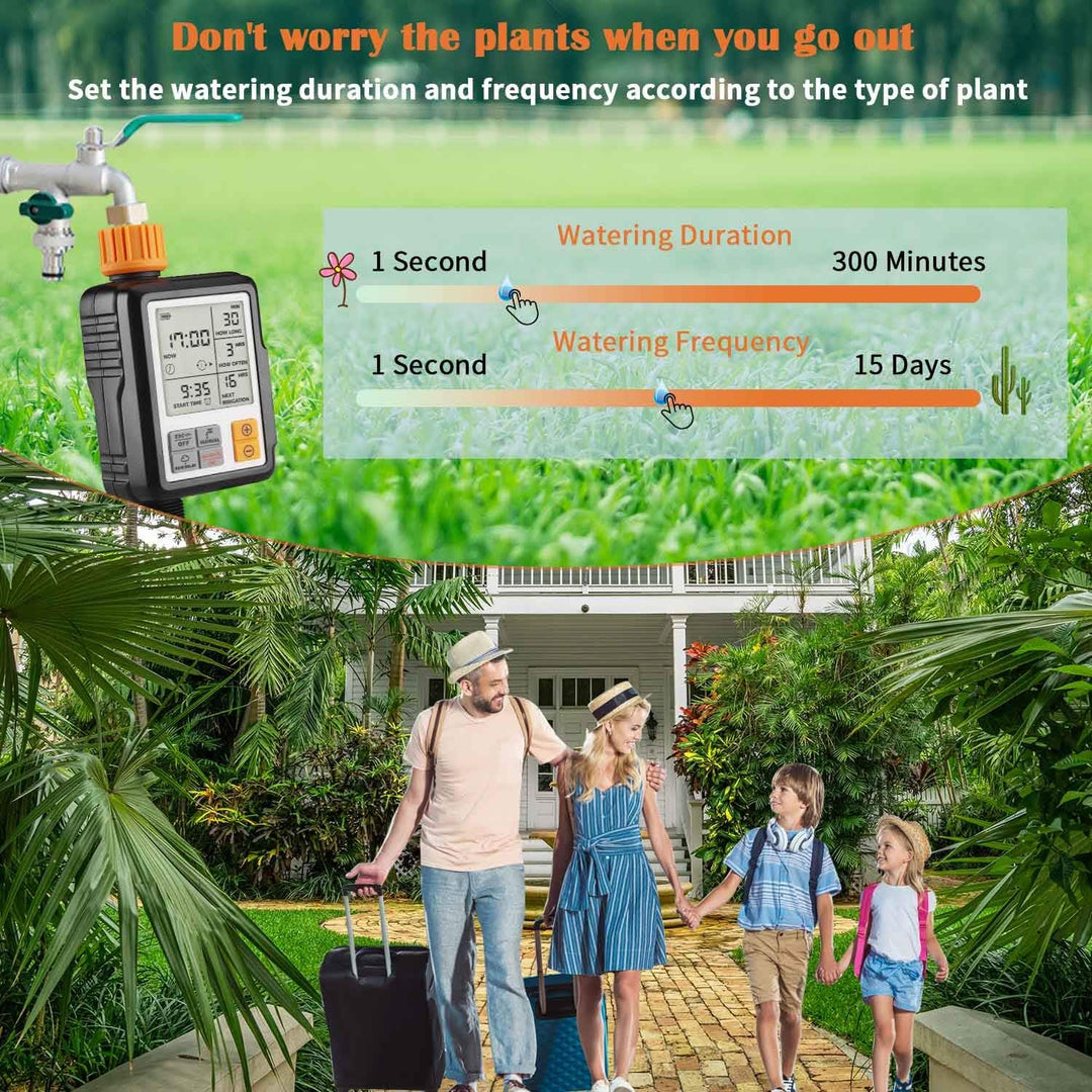 Johgee Garden Bewässerungscomputer IPX5 Bewässerungsuhr Automatisch Wasser Timer Easy Control die Be