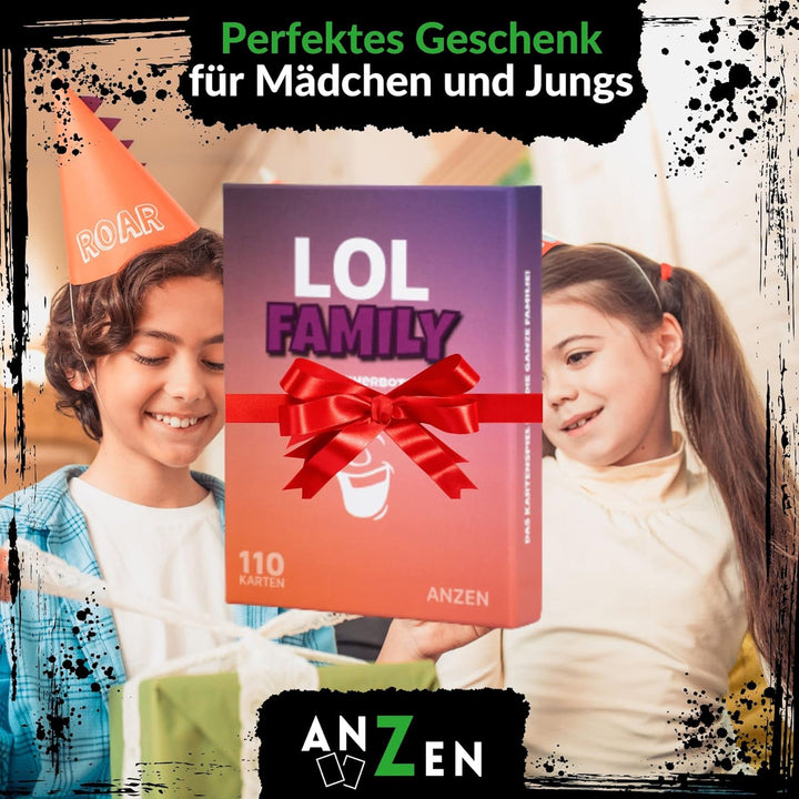LOL FAMILY – Lachen verboten | lustiges Kartenspiel ab 8-10 Jahre-n | Geschenk-e für Mädchen & Junge