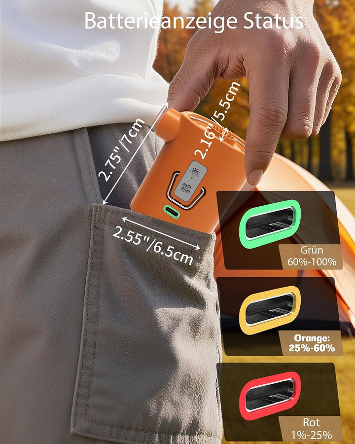 3600mAh Tragbare Elektrische Luftpumpe für Luftmatratze, Wiederaufladbarem USB Akku Pumpe mit 3 Modu