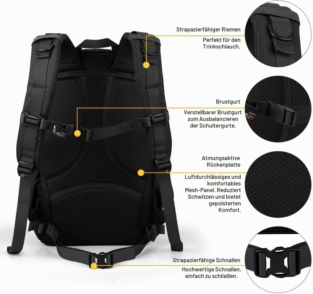 Mardingtop 28L/40L Militär Rucksack Wanderrucksäcke Trekkingrucksack Tactical Molle Rucksack für Cam