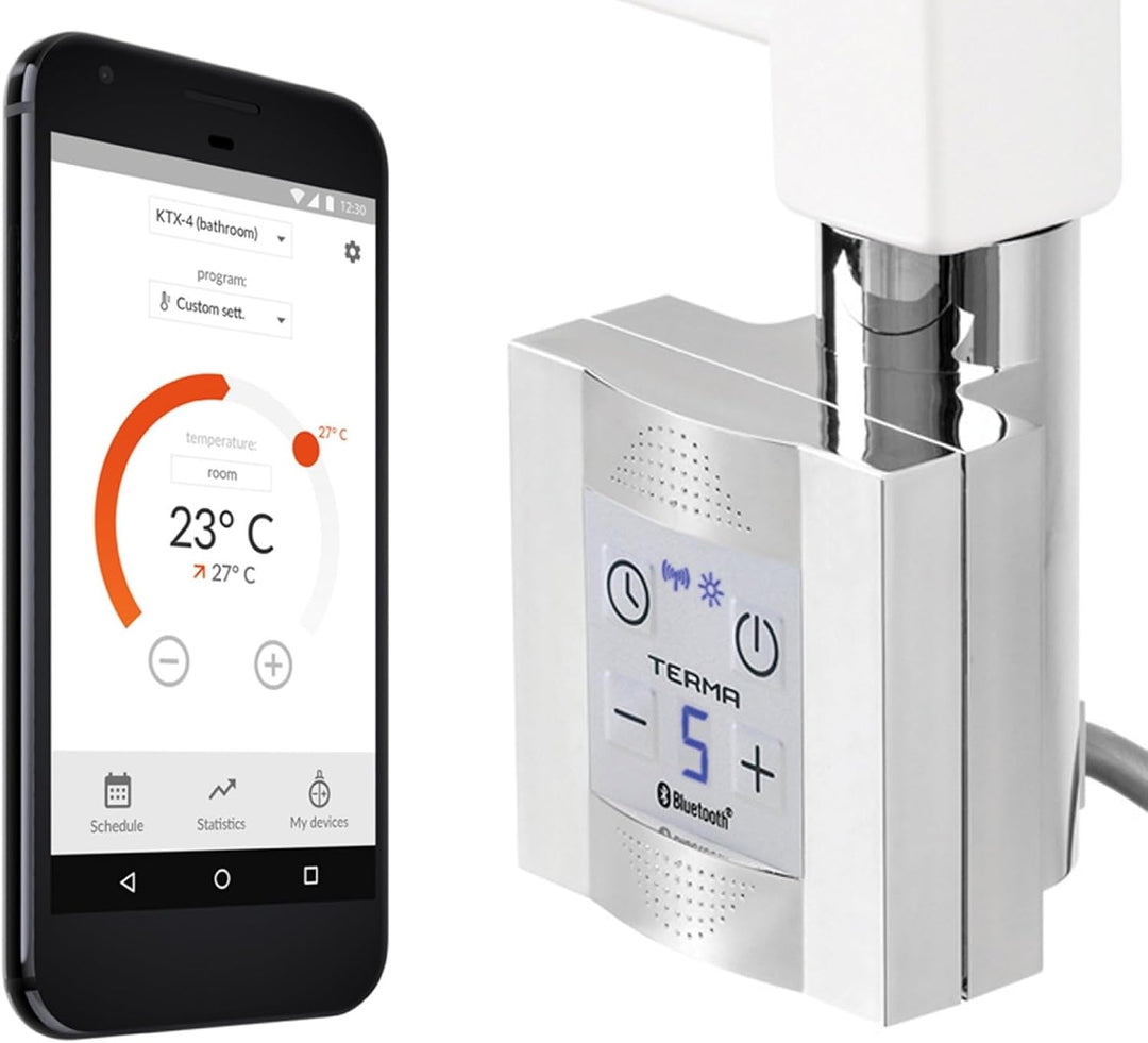 anapont elektrischer Badheizkörper, 775h x 500b, weiss/gebogen | App-Steuerung, Handtuchheizkörper,